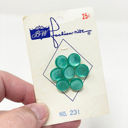 BW Fashion-nite 7 Teal Plastic Buttons