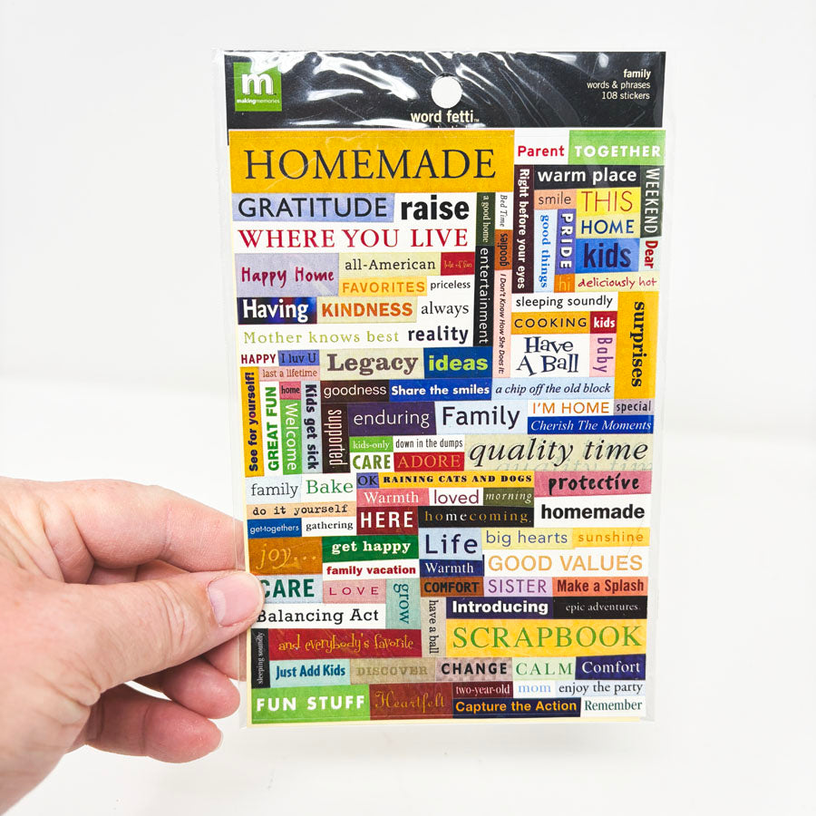 Making Memories Family Words & Phrases Stickers