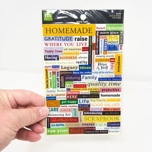 Making Memories Family Words & Phrases Stickers