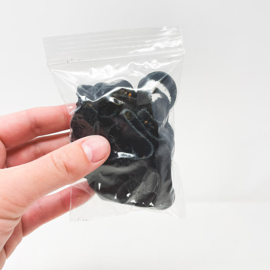 Black Leather Lace Strip