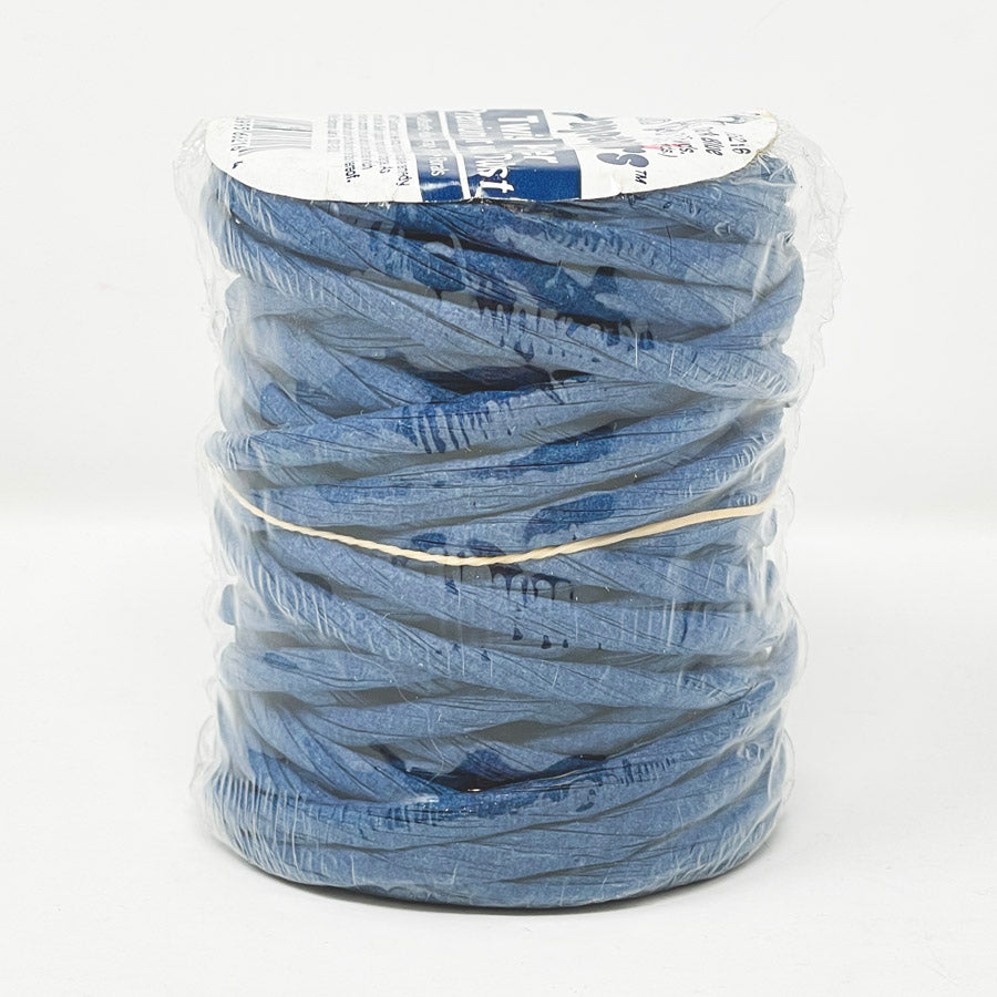 Plaid Dark Blue Twisted Paper for Bow Making