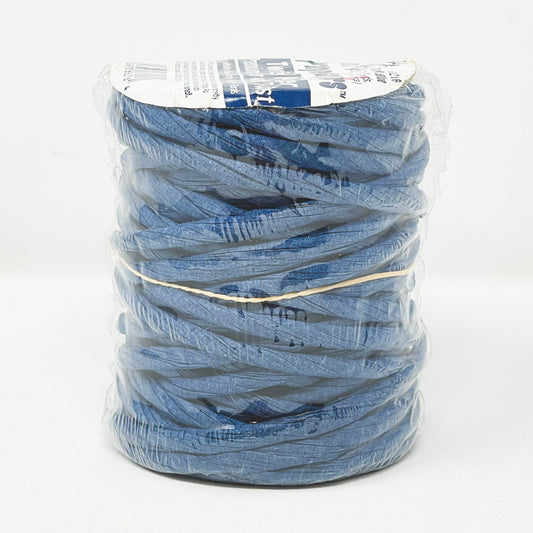 Plaid Dark Blue Twisted Paper for Bow Making