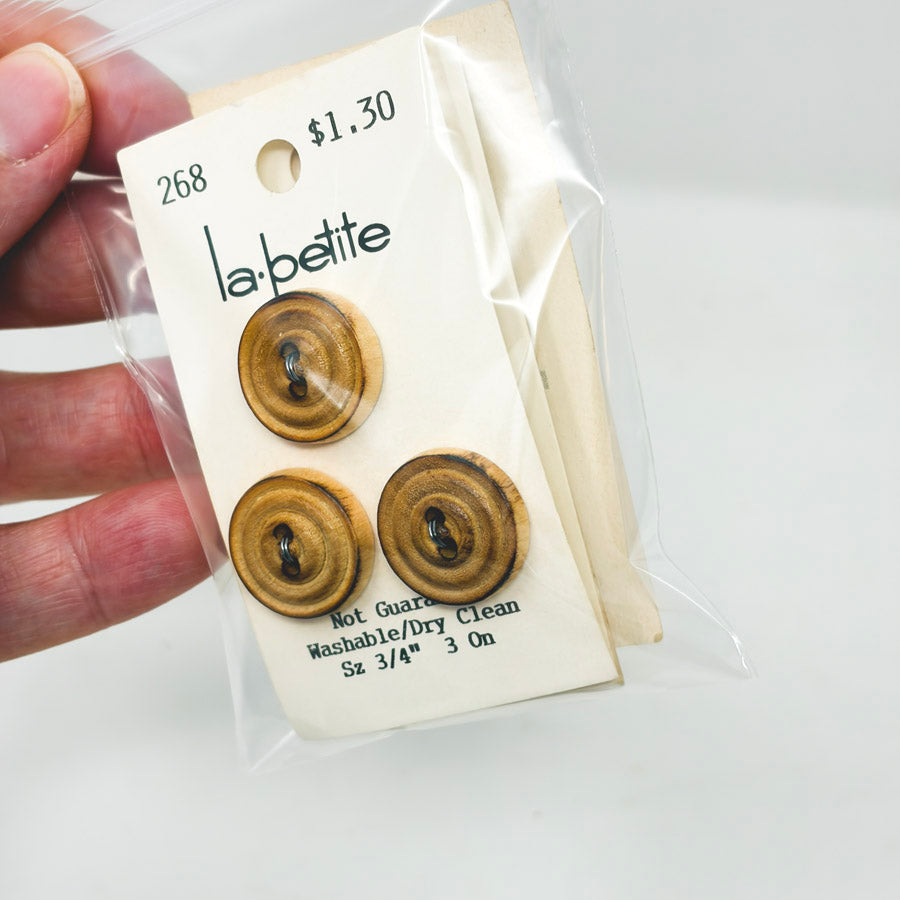 Light Wood Vintage Button Bundle