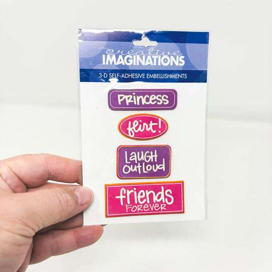 Creative Imaginations 3D Princess Embellishments