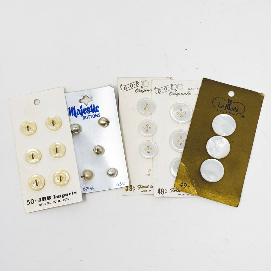 Pearlized Button White Bundle