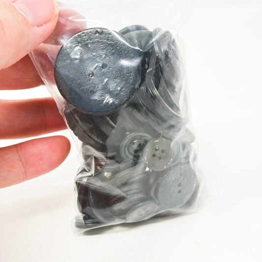 Black Plastic Button Bundle