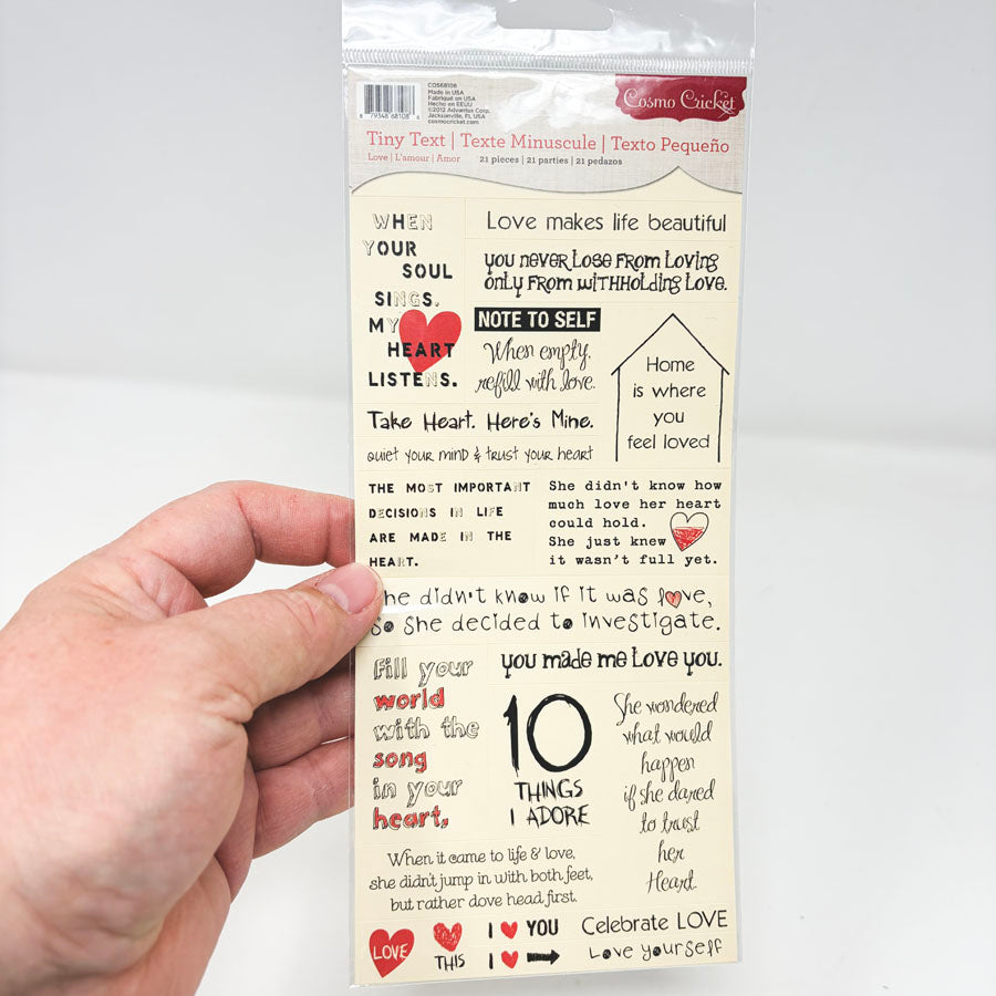 Cosmo Cricket Tiny Text Stickers