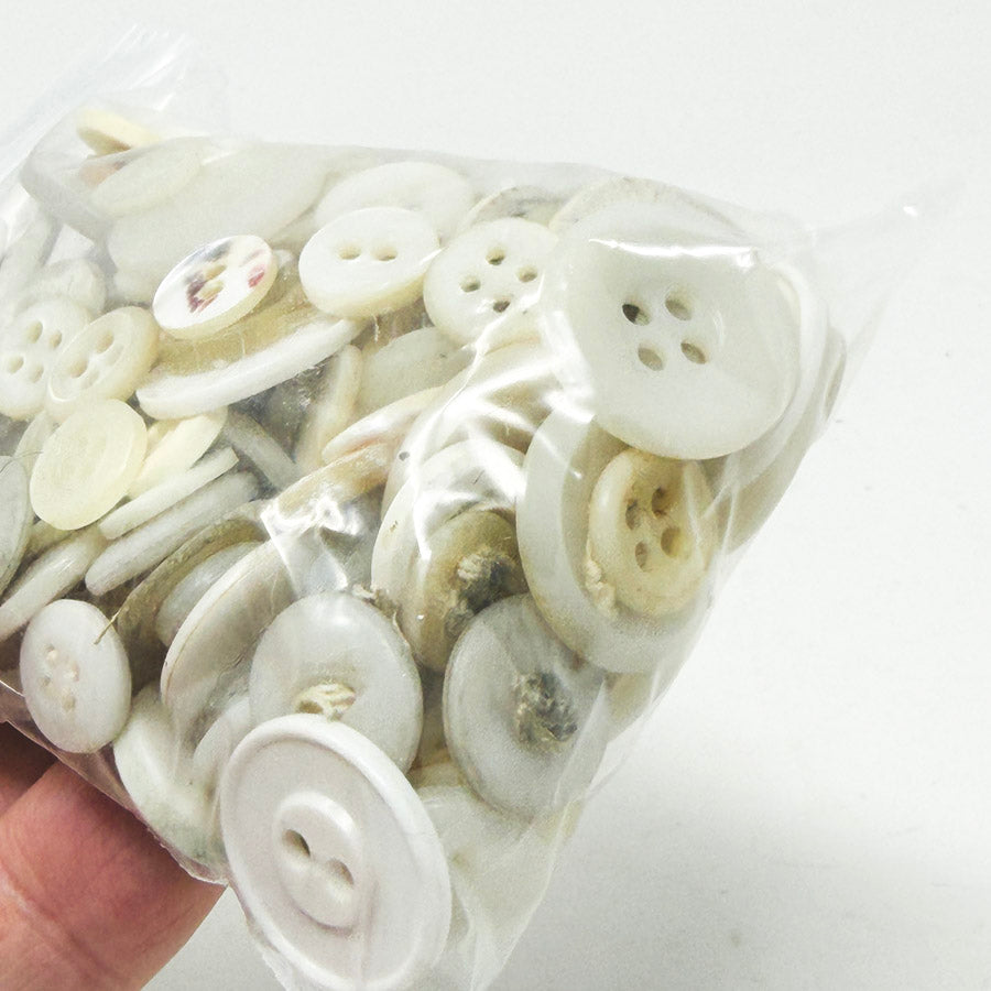 White Plastic Button Bundle