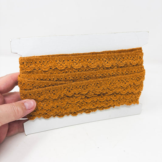 Pumpkin Scalloped Chenille Decorative Trim
