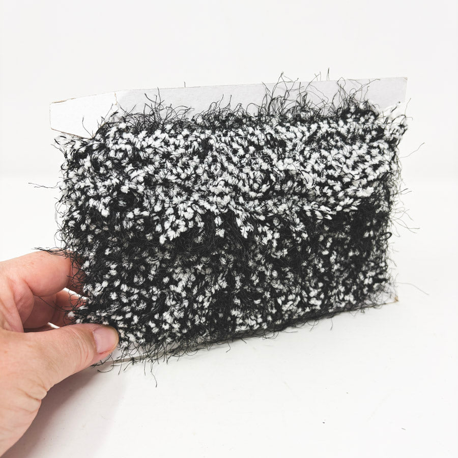 B&W Eyelash Chenille Decorative Trim