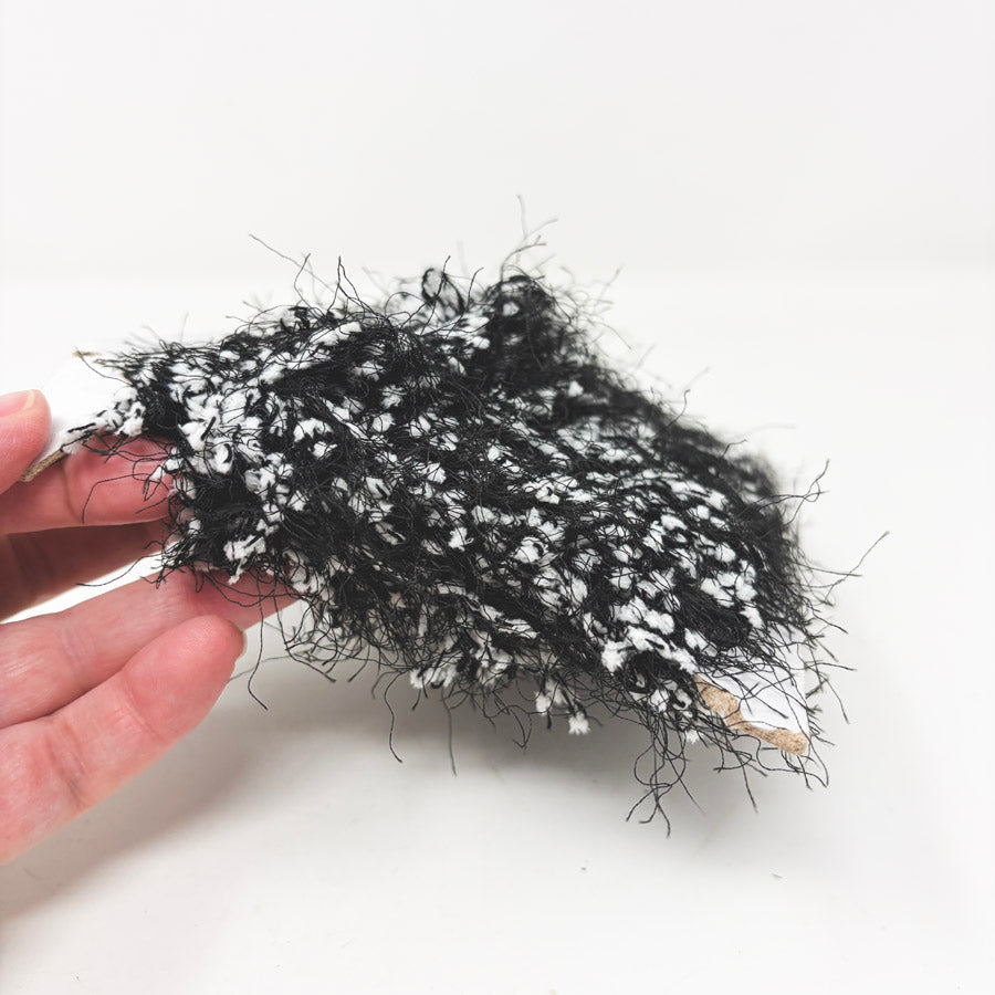 B&W Eyelash Chenille Decorative Trim