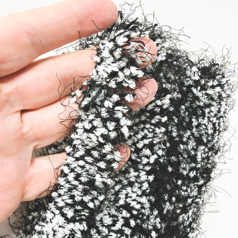 B&W Eyelash Chenille Decorative Trim
