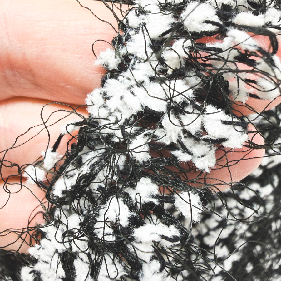 B&W Eyelash Chenille Decorative Trim