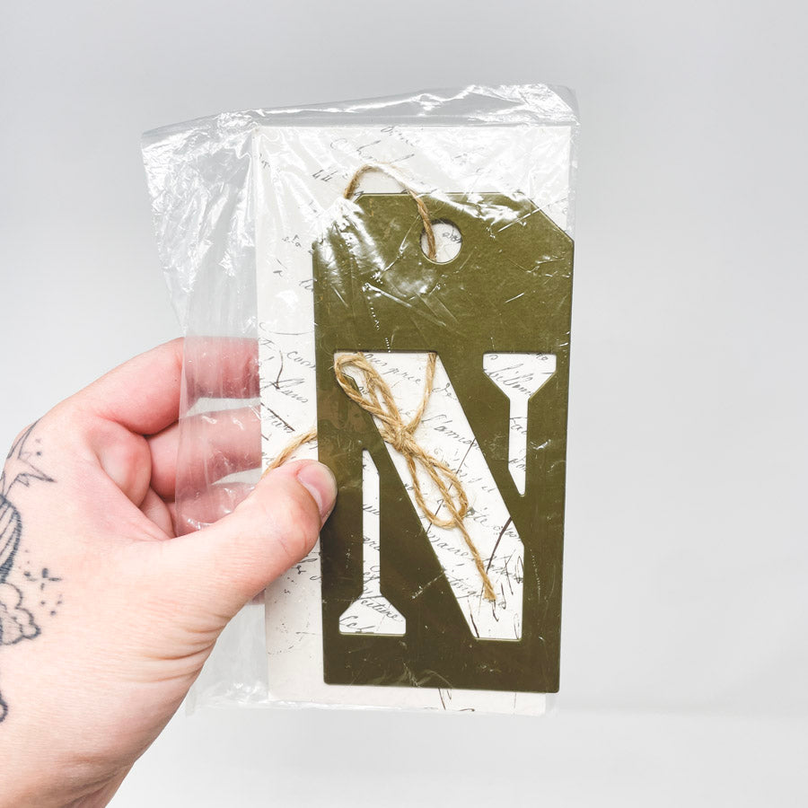 Metal Letter Gift Tags
