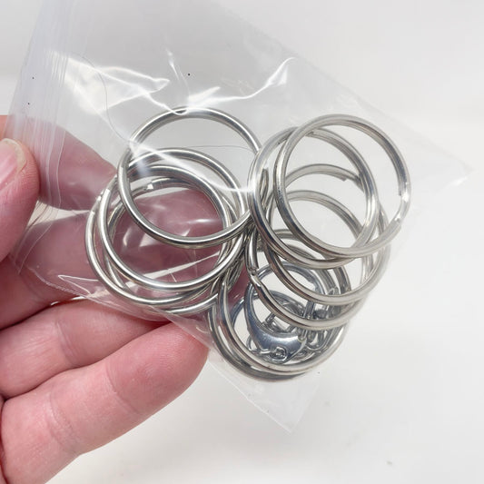 Assorted (Mostly 1.125") Key Rings