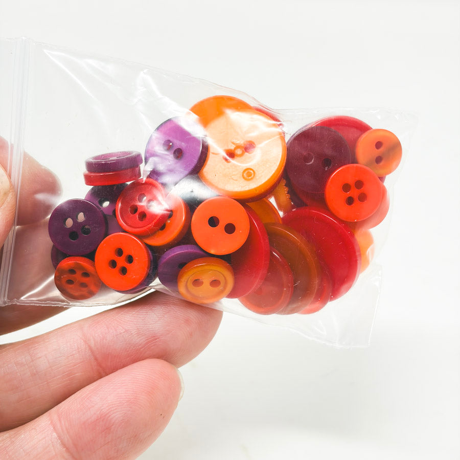 Orange Purple Button Bundle