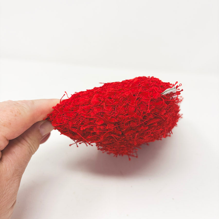 Red Looped Eyelash Chenille Decorative Trim