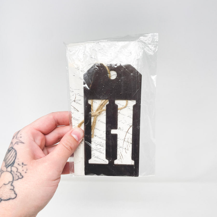Metal Letter Gift Tags
