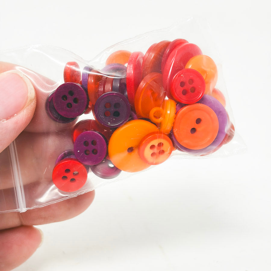 Orange Purple Button Bundle
