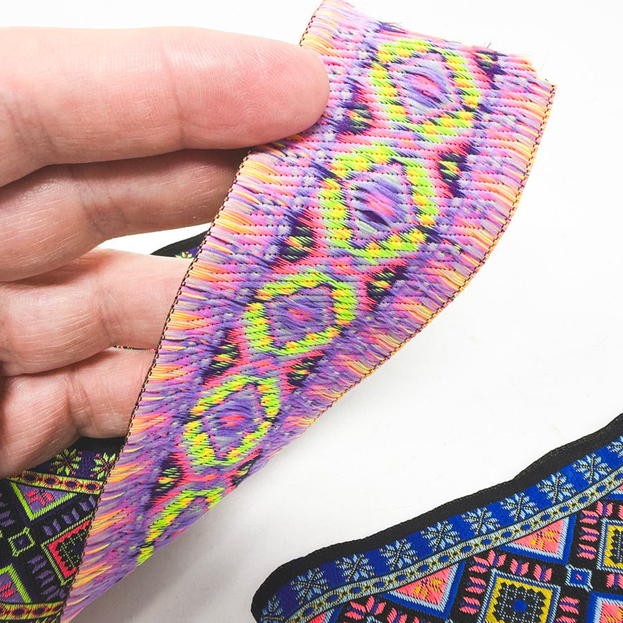 2 Yd Length – Diamond Pattern – 2" Woven Jacquard Trim