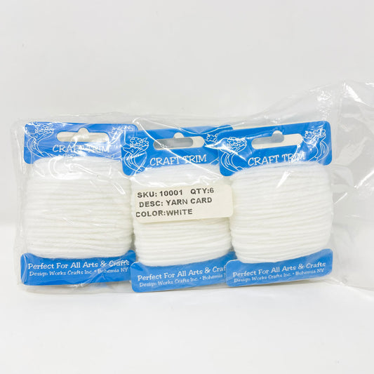 Bundle of Carded White Craft Yarn
