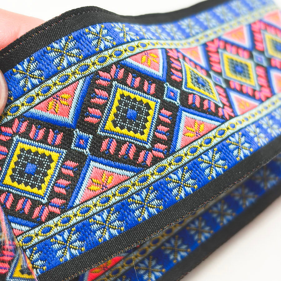 2 Yd Length – Diamond Pattern – 2" Woven Jacquard Trim