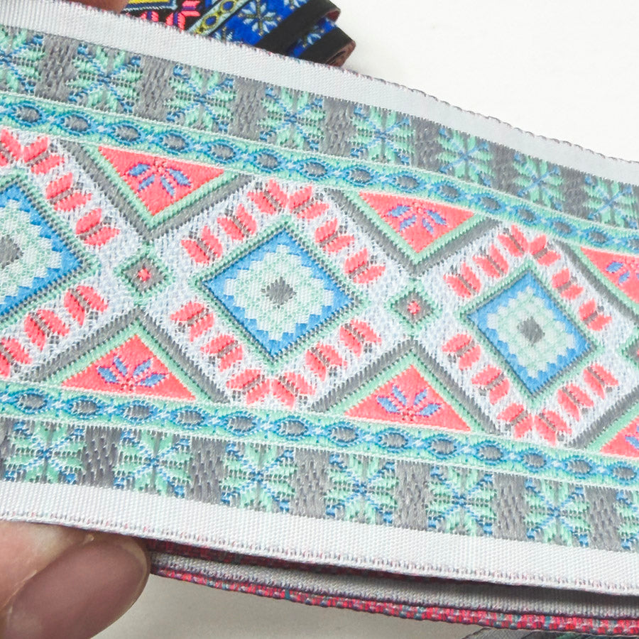 2 Yd Length – Diamond Pattern – 2" Woven Jacquard Trim