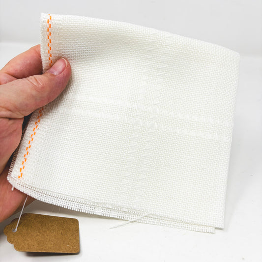 Soft White Aida with Pane Design – appx. 20 Count – 11" x 12"