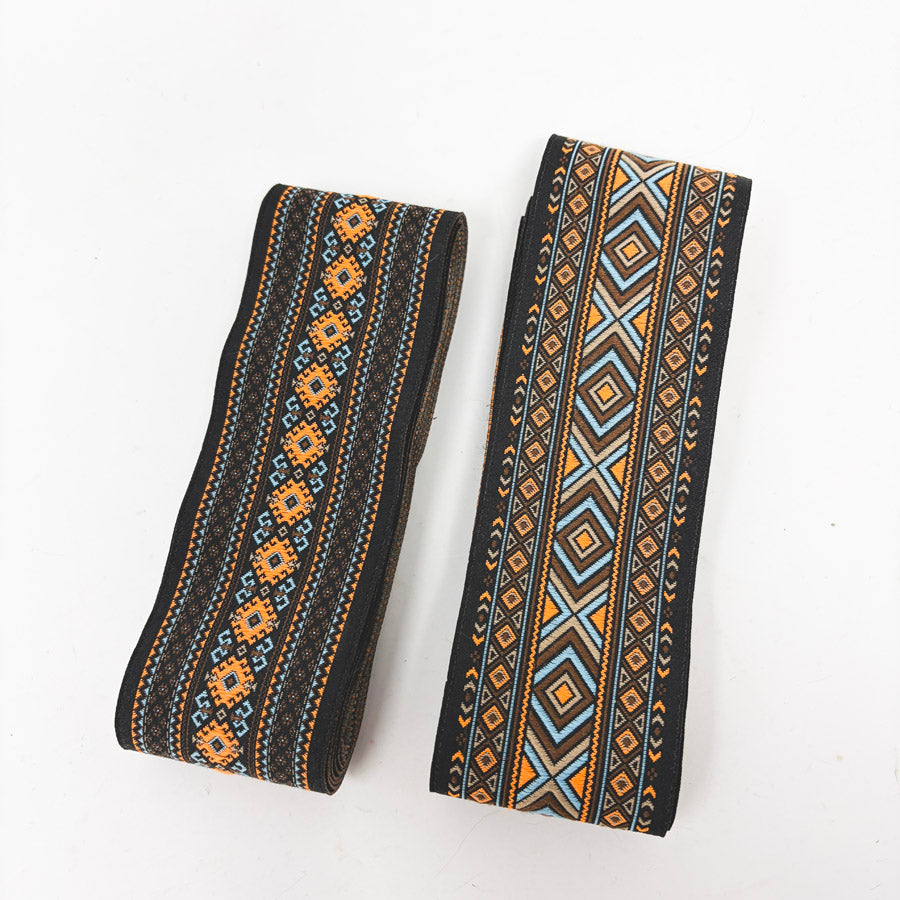 2 Yd Length – Southwest Colors – 2" Woven Jacquard Trim