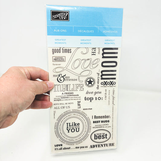 Stampin' Up Greatest Moments Rub-Ons