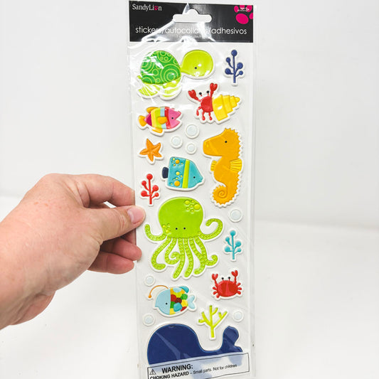 Sandy Lion Sea Life Stickers