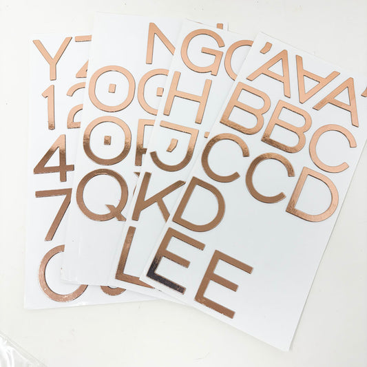 Metallic Letter Stickers