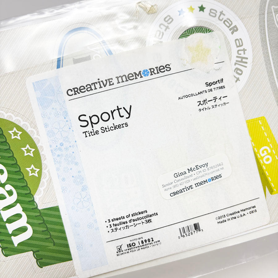 Creative Memories Sporty Title Stickers