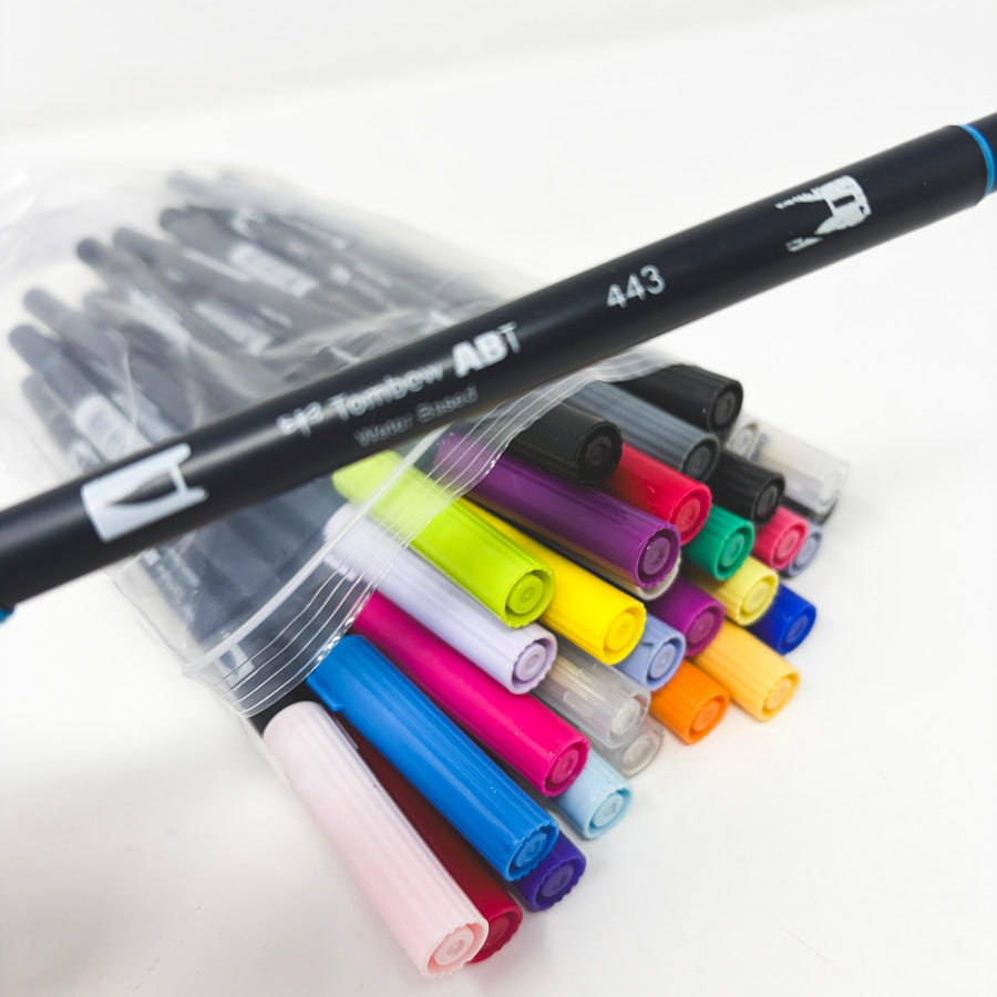 Tombow Dual Brush Pen Art Marker 30 pc Set with Blender