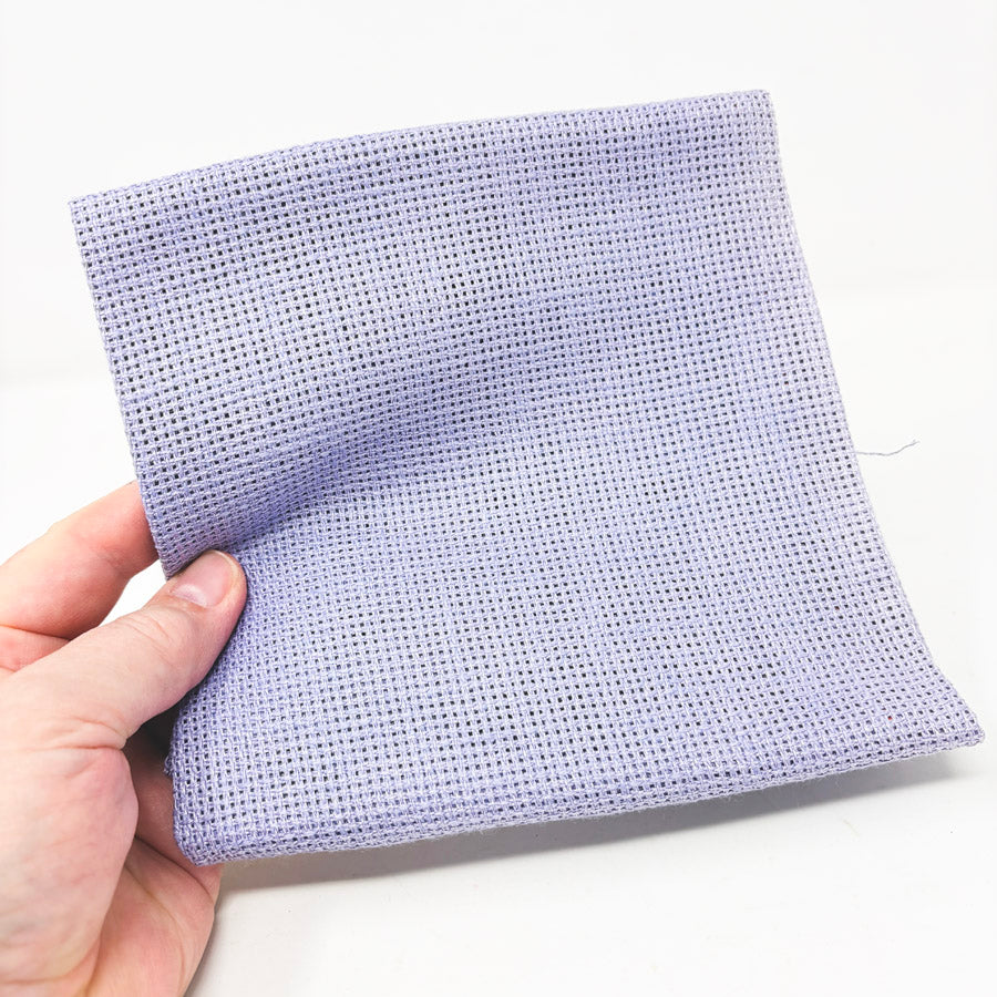 Soft Deep Lavender Aida – appx 12 Count – 26" x 17"