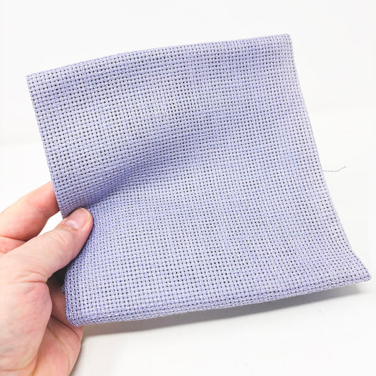 Soft Deep Lavender Aida – appx 12 Count – 26" x 17"