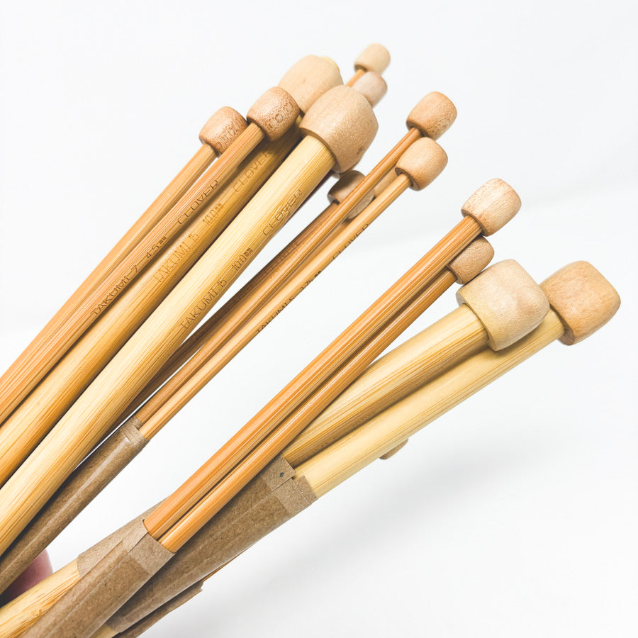 Clover Takumi Single Point Bamboo Knitting Needles