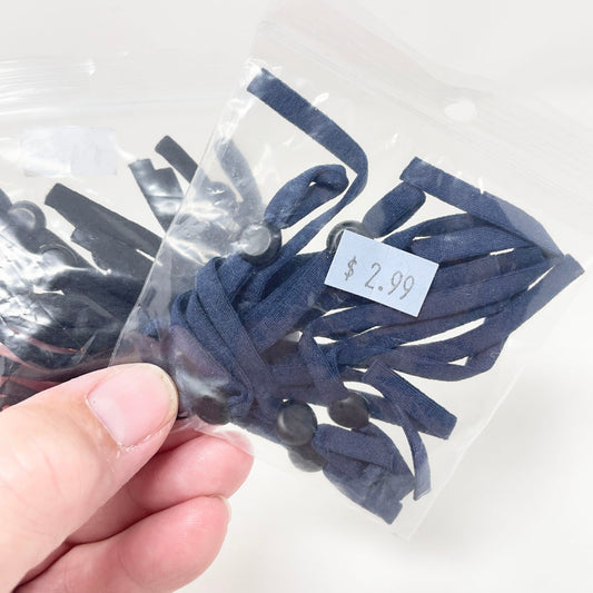 Blue & Black Stretchy Slid Ties