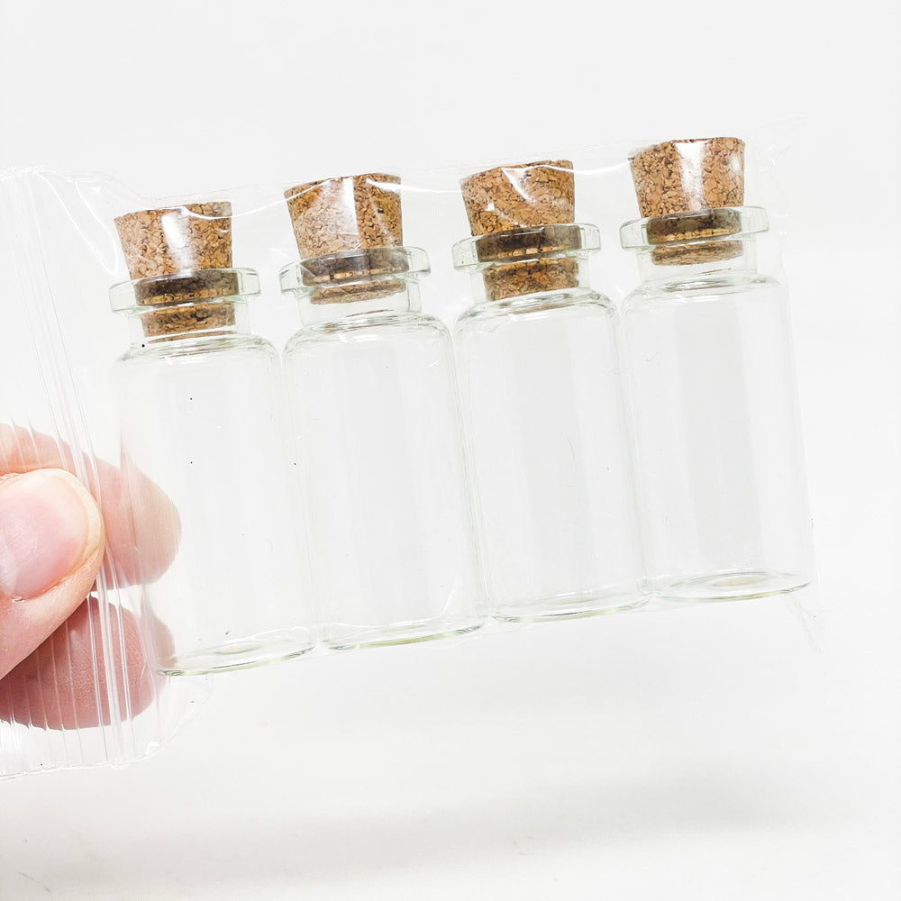 Mini Glass Bottles with Cork Stoppers