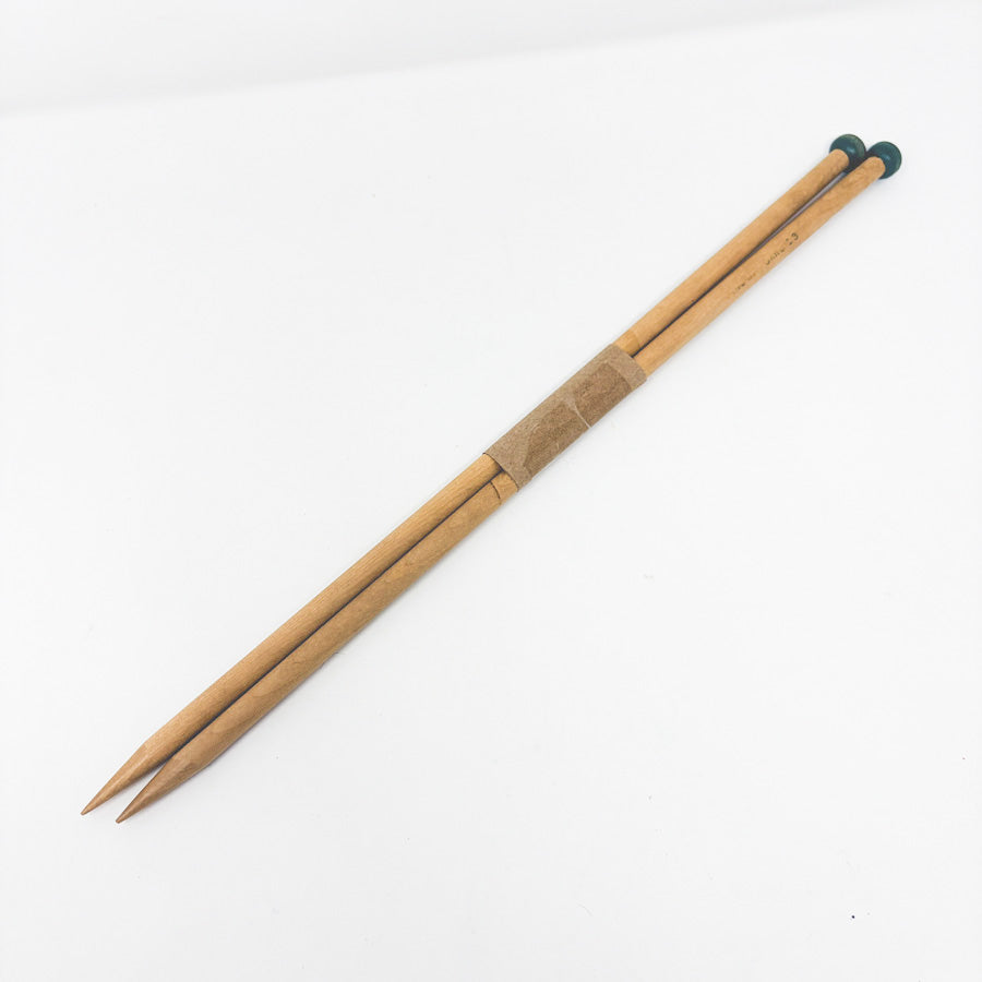 Size 13 Wood Single Point Knitting Needles