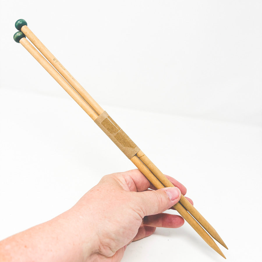 Size 13 Wood Single Point Knitting Needles