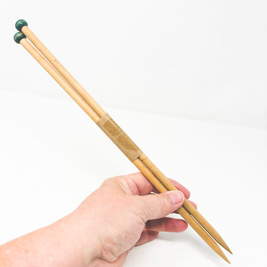 Size 13 Wood Single Point Knitting Needles