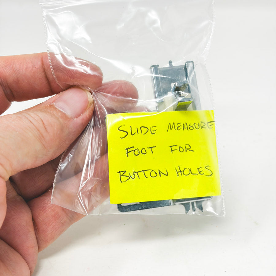 Slide Measure Foot for Buttonholes