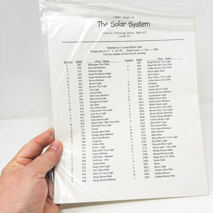 The Solar System Cross Stitch Pattern by Lorrac Designs