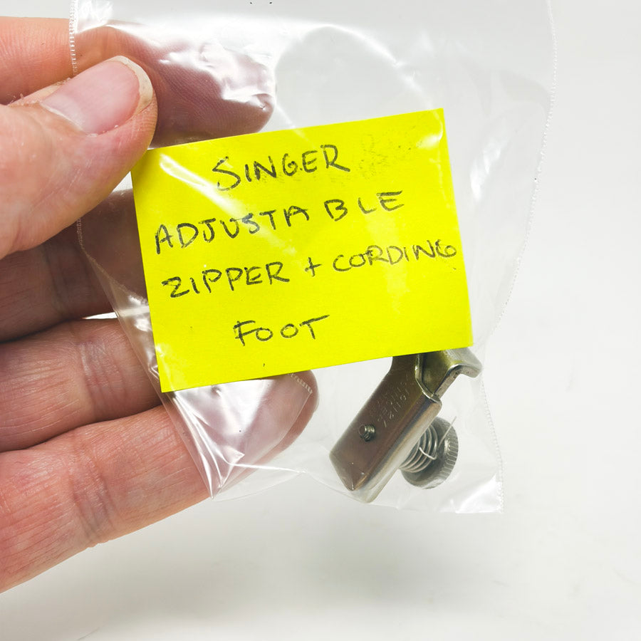 Singer Adjustable Zipper and Cording Foot