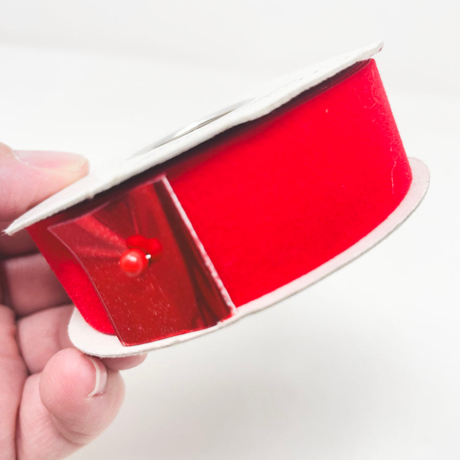 MJDesigns Red Velvet Ribbon- 1" wide