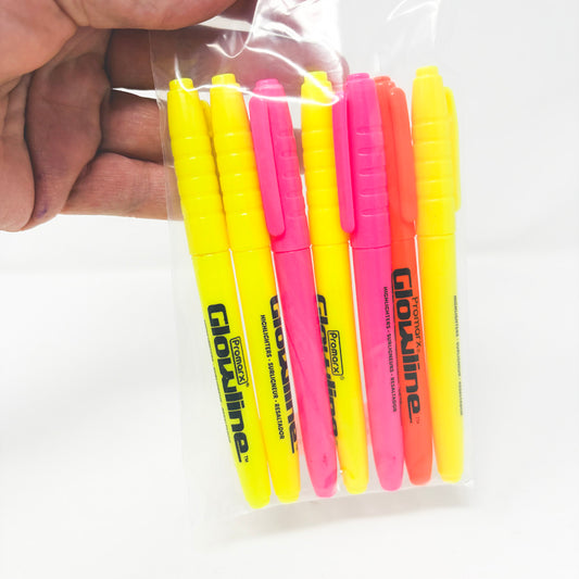 7 pc Promarx Glowline Highlighters - Asst or Yellow