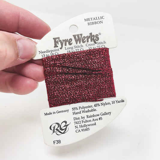 Fyre Werks Metallic Red Needlepoint Floss