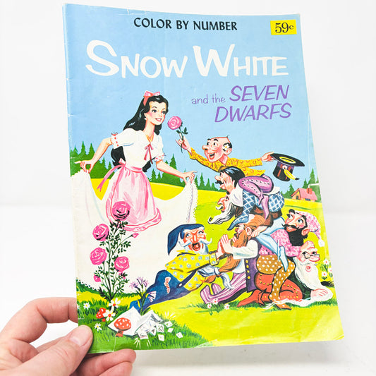 Vintage Snow White Color by Number Book