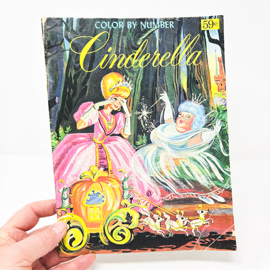 Vintage Cinderella Color by Number Book